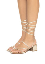 Lithi Block Heel Platinum