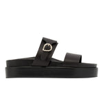 Latria 2Flatform Leather Black sandals side