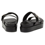 Latria 2Flatform Leather Black sandals back