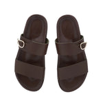 Latria 2Flatform Leather Khaki sandals top