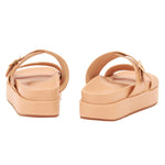 Latria 2Flatform Leather Natural sandals back