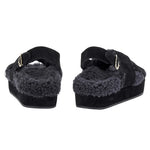 Parnassos Shearling All Black sandals back