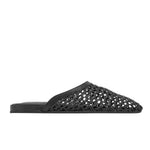 The Slipper Rafiia Black side