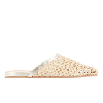 The Slipper Raffia Nat/Platinum side