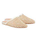 The Slipper Raffia Nat/Platinum 3-4