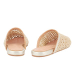 The Slipper Raffia Nat/Platinum back