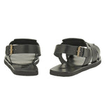 Thanos Leather Black sandals back