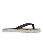 Solon Espadrille Leather Black sandals side