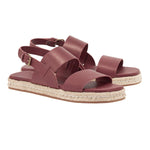 Irodotos Espadrille Leather Chestnut sandals 3-4