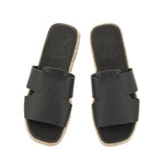 Miltiadis Espadrille Leather Black top