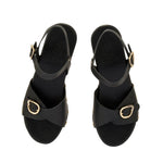 Irini Clog Leather Black sandals side top
