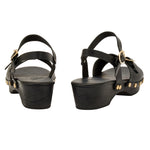 Irini Clog Leather Black sandals back