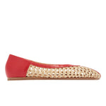 Aeropi Ballet Flat Red/Natural
