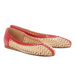 Aeropi Ballet Flat Red/Natural