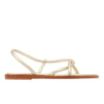 Bomba Leather Platinum sandals side