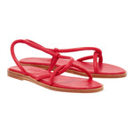 Bomba Leather Red sandals 3-4