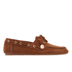Pliaria Boat Shoe Suede Rust side