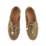 Pliaria Boat Shoe Suede Military top