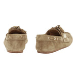 Pliaria Boat Shoe Suede Military back