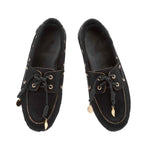 Pliaria Boat Shoe Pony Black top view