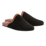 Thelma Suede Black/Cotto slipper 3-4 view
