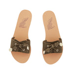 Verina Suede Leather Military top