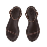 Irida Stitch Brown/Off White sandals top