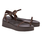 Irida Stitch Brown/Off White sandals 3-4