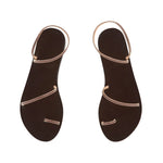 Eleftheria Stitch Leather Brown sandals top