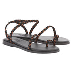 Elevated Eleftheria Suede Black sandals 3-4