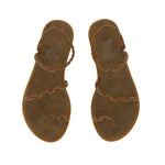 Elevated Eleftheria Suede Khaki sandals top