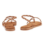 Elevated Eleftheria Suede Rust sandals back