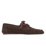 Pliario Suede Leather T-Moro boat shoes side
