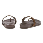 Thalia Footbed satin Brown back view