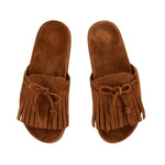 Amfiliki Suede Rust sandals top