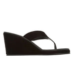 Charys Wedge Suede Black sandals side