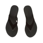Charys Wedge Suede Black sandals top
