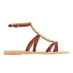 Akrivi Leather Cotto sandals side