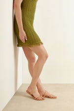 Daphnae Leather Natural sandals