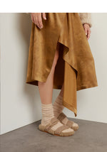 Latria Felt/Sheepskin Camel sandals