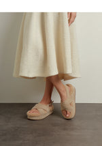 Parnassos Shearling All Taupe sandals