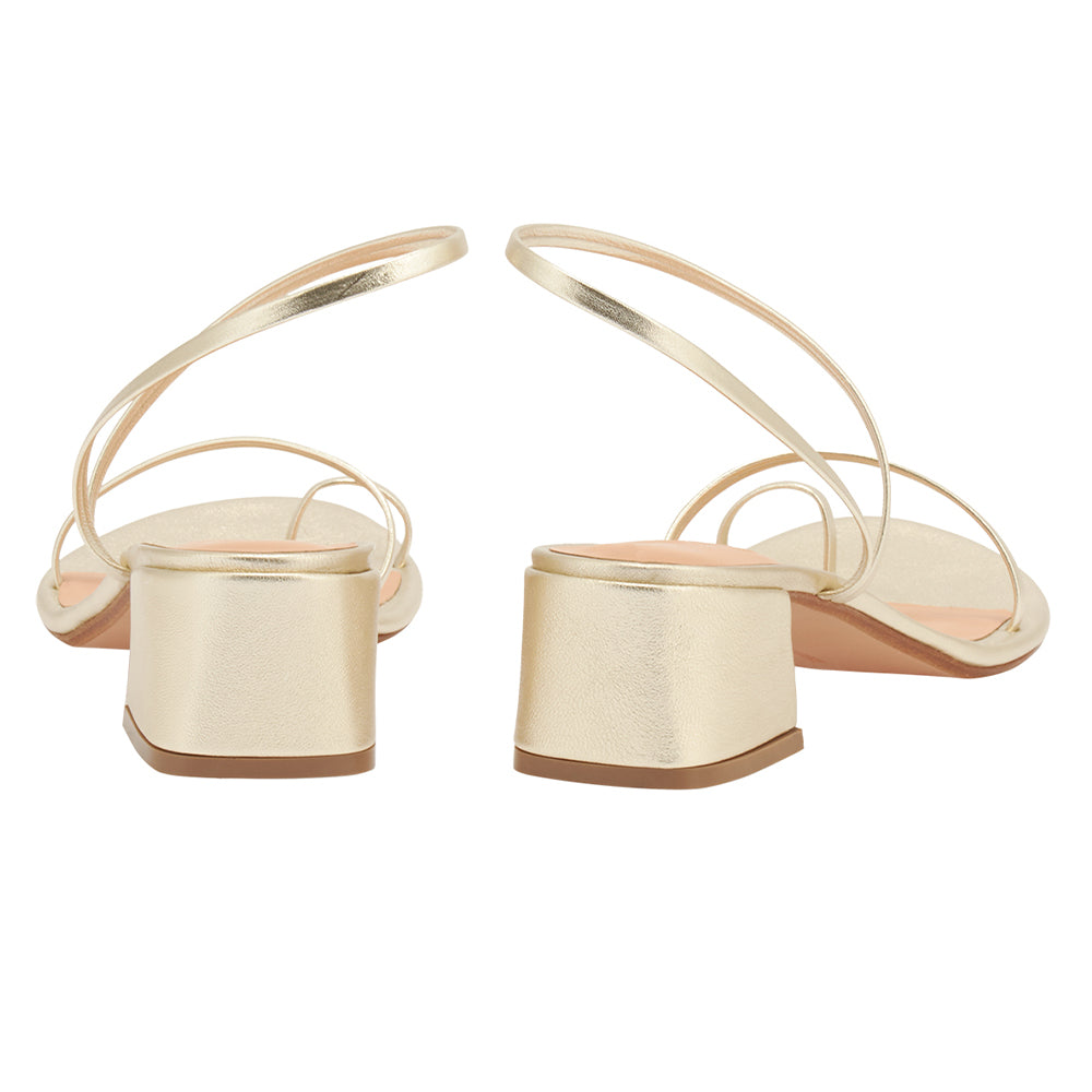 Chora Block Heel Platinum