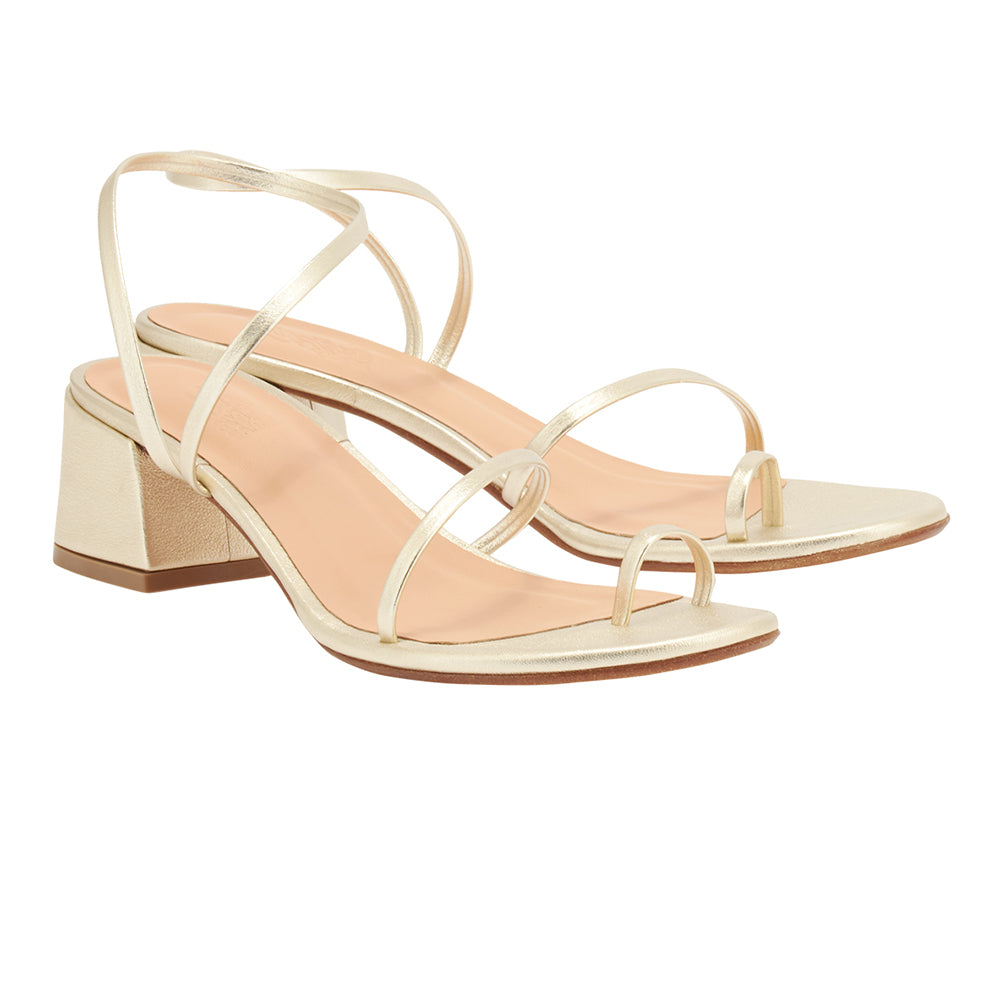 Chora Block Heel Platinum