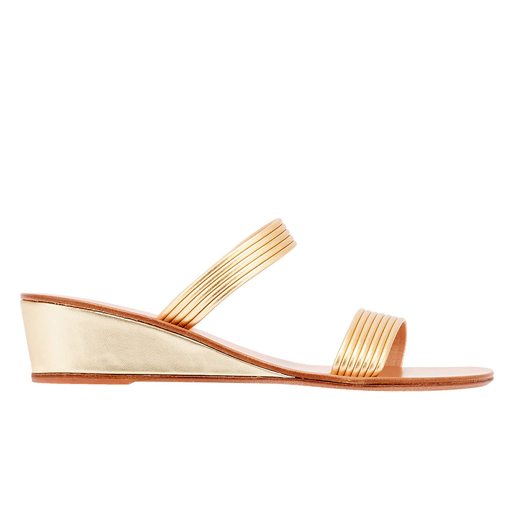 Melia Low Wedge Gold Melia Low Wedge Gold