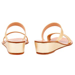 Melia Low Wedge Gold