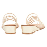 Vania Low Wedge Platinum