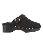 Classic Closed Clog Pony Black side view