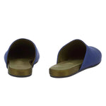 The Slipper Satin Navy/Khaki back view