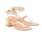 Lithi Block Heel Platinum