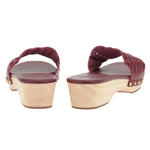 Open Woven Clog Cherry